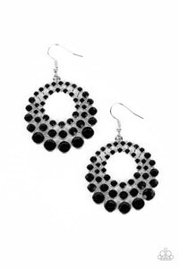 So Self Glow-Rious - Black Paparazzi Earrings