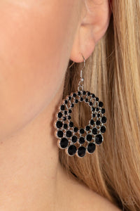 So Self Glow-Rious - Black Paparazzi Earrings