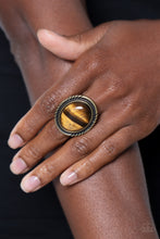 Load image into Gallery viewer, Stone Terrarium - Brass Paparazzi Ring