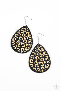 Suburban Jungle - Black Paparazzi Earrings