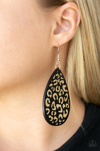 Suburban Jungle - Black Paparazzi Earrings