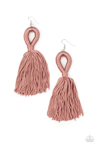 Tassels And Tiaras - Pink Paparazzi Earrings