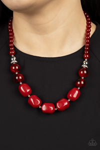 Ten Out Of Tenacious - Red Paparazzi Necklace