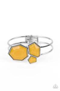 Tourist Trapezoid - Yellow Paparazzi Bracelet