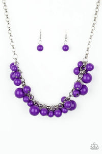 Walk The Broadway - Purple Paparazzi Necklace