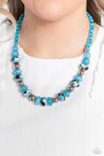 Load image into Gallery viewer, Warped Whimsicality - Blue Paparazzi Necklace