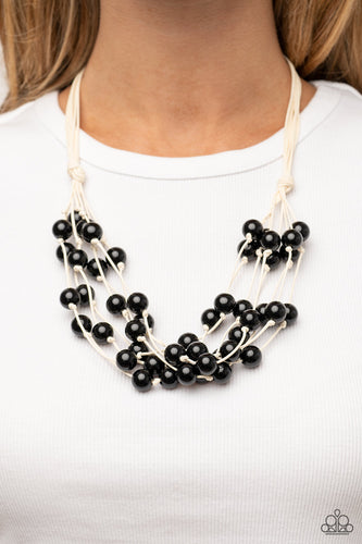 Yacht Catch - Black Paparazzi Necklace